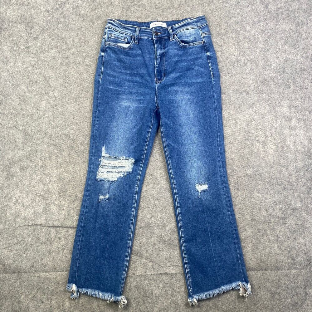 Flying Monkey Blue Distressed Ankle Jeans